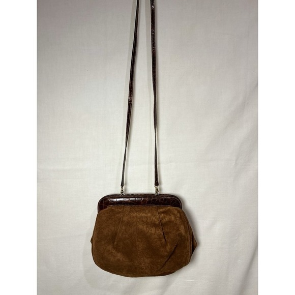 Vintage FURLA Cognac Dome Shaped Soft Leather Bag S - Picture 2 of 7